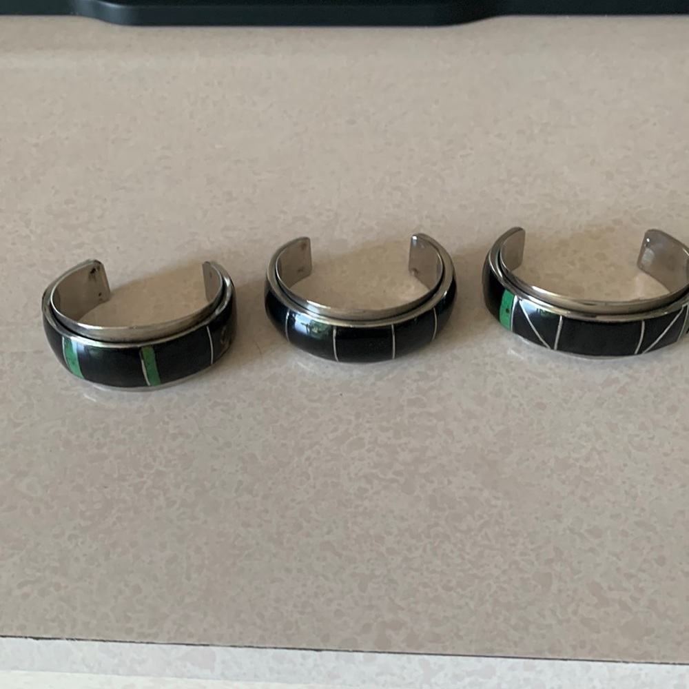 Costume black and silver slip bracelet- good shape never worn